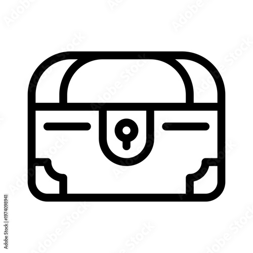 treasure chest line icon