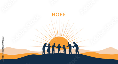 Group of diverse people standing together in unity holding hands.