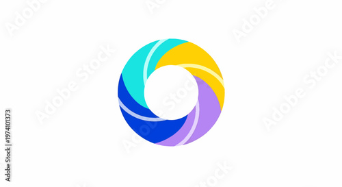 Colorful abstract circular design with vibrant hues and artistic flair.