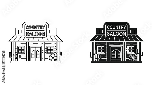Western Saloon Building Icon