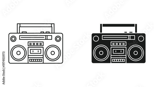 Boombox Retro Audio Device Icon