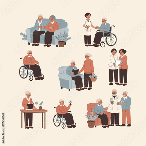 Elderly People Receiving Medical Care Assistance.