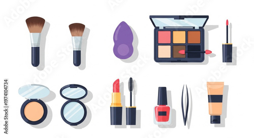 Makeup Essentials - Brushes, Palette, and Beauty Tools for a Flawless Look.