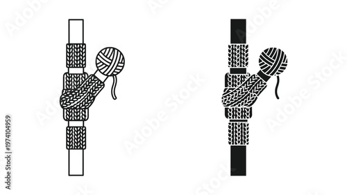 black and white illustration of two pipe fittings with valves