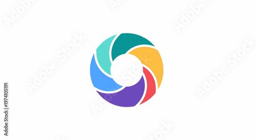 Colorful abstract circular design with vibrant hues and modern style.