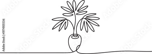 Single continuous line drawing of whole healthy organic cassava for plantation logo identity. one line art icon drawing vector