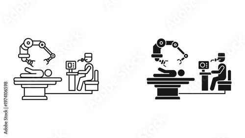 Robotic Surgery Operation Doctor Monitoring Medical Technology