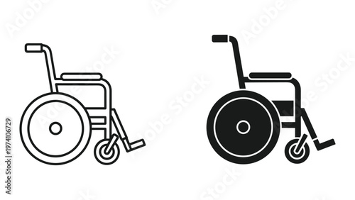 Wheelchair Mobility Aid Icon Healthcare Accessibility