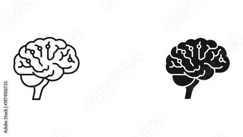 Brain Circuitry Technology Concept Icon