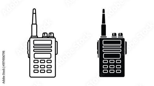 Walkie Talkie Communication Device Icon Vector Graphic