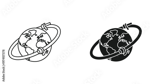 Globe Orbitring Technology Business Concept