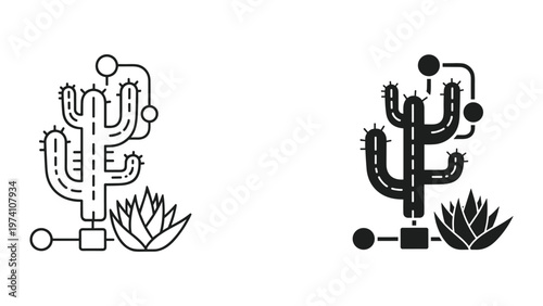Cactus Data Network Technology Symbol