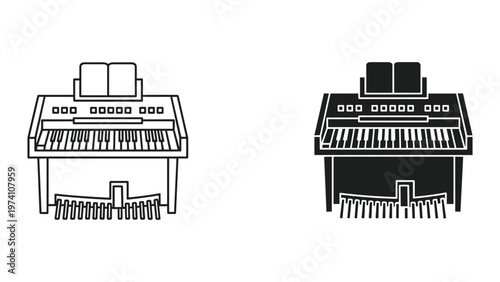 Piano Keyboard Icon Music Instrument Symbol
