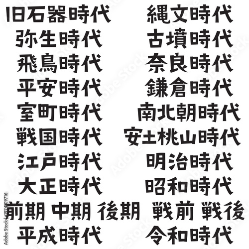 レトロなフォント　時代区分