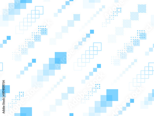 右上がりの水色の四角形の飾りのパターン背景