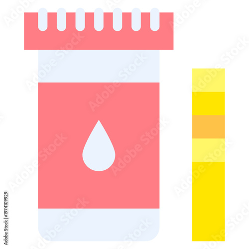 Vector Icon Urine Test, Urine Sample, Diagnosis, Lab, Laboratory