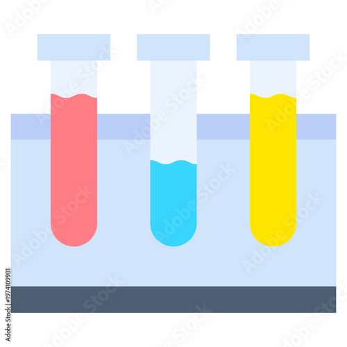 Vector Icon Blood Test, Test Tube, Blood Sample, Laboratory, Testing