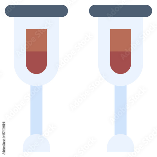 Vector Icon Crutches, Health, Injury, Disable, Medical