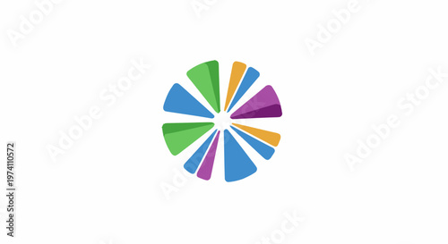 Colorful Abstract Design with Radial Symmetry and Vibrant Hues.