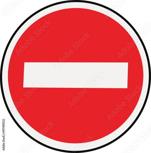 Free Download no entry sign on white background - GFXLoad
