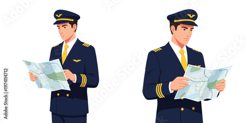 picture of a captain carrying a map