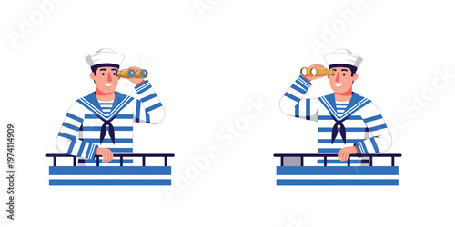 picture of a ship officer using binoculars