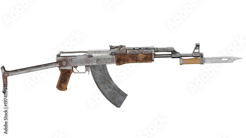 Photos 3D model of a weapon in a simple design without details