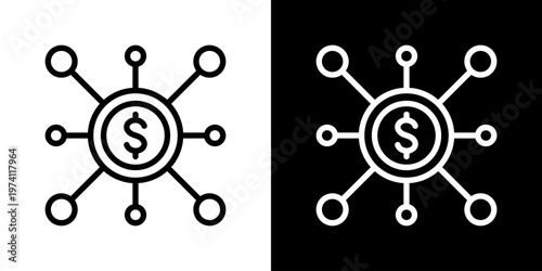 Funding Icon Set Vector Collection Isolated In Black And White