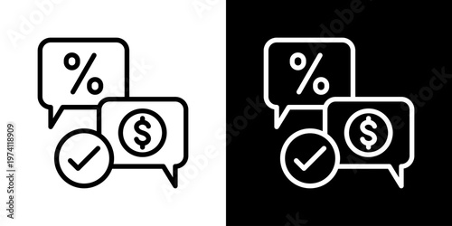 Negotiation Icon Set Vector Collection Isolated In Black And White