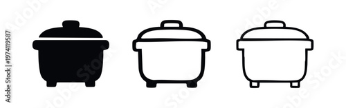 Trash can garbage bin icons set. Waste recycling symbol collection in filled and outline styles. Delete and dispose vector.