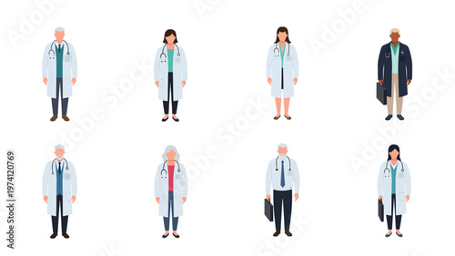 Diverse Healthcare Professionals Collection: Doctors & Nurses in Lab Coats