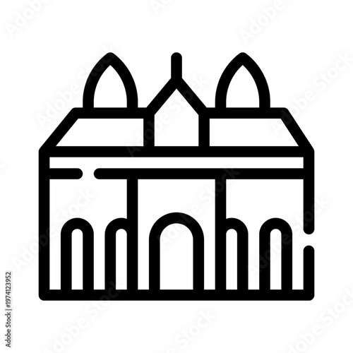 royal palace line icon