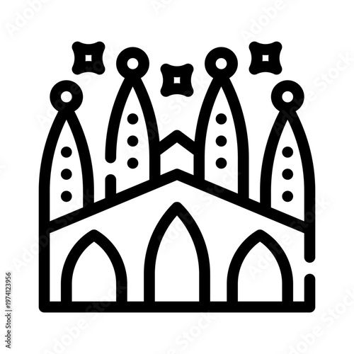 Sagrada Família line icon
