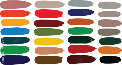 A vibrant palette of paint colors a comprehensive spectrum for artistic expression