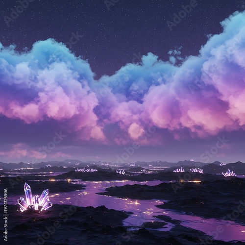 Celestial Crystalline Shores