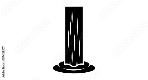 Black and white screw icon graphic.