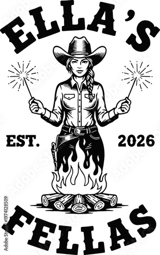 Ella's Fellas svg, Cowboy Mama svg