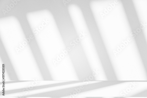 Title	
Wall interior background, studio and backdrops show products.with shadow from window color white and grey. background for text insertion and presentation produc