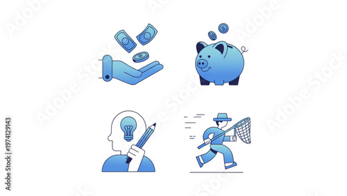 Transforming figures through a digital or technological evolution process Vector