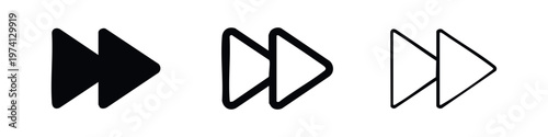 Fast Forward Media Player Control Icon Set for Playback