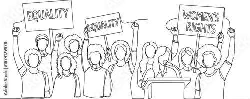 protest, people, signs