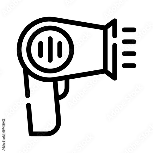 hairdryer line icon