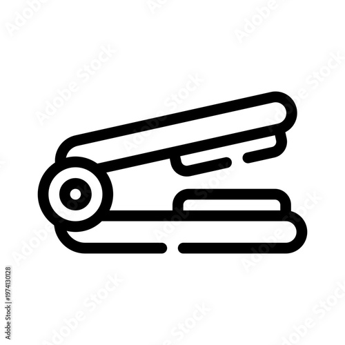 hairstraightener line icon