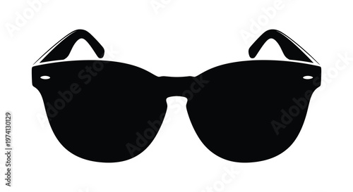 Black sunglasses isolated on white a striking eyewear silhouette high quality