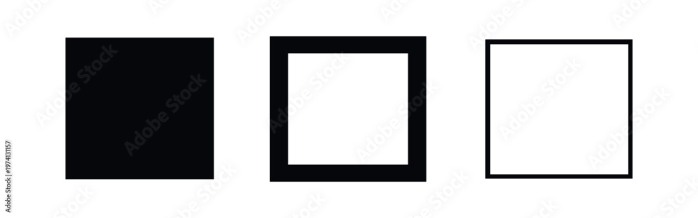 Obraz premium Rectangle and smartphone-like frame icon set. UI element collection.