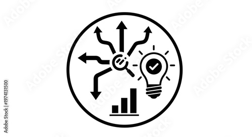 Business strategy and innovation concept icon.