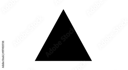 Black Triangle Shape Geometric Figure.
