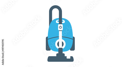 Blue handheld vacuum cleaner device.