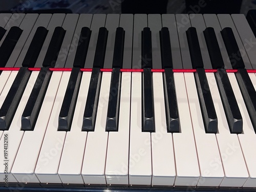 グランドピアノの鍵盤・アップ