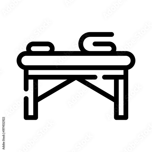 massage table line icon
